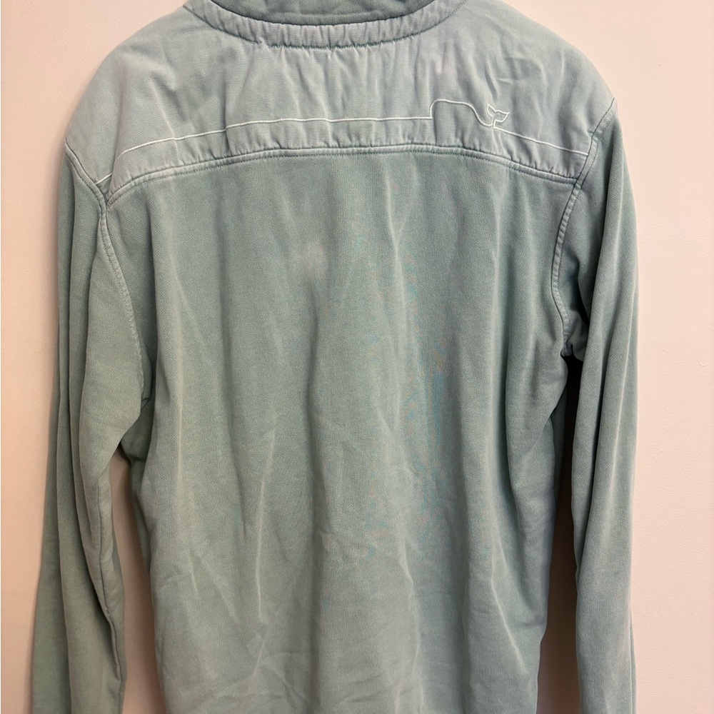Vineyard Vines Teal Quarter-Zip Pullover - Picture 2 of 4